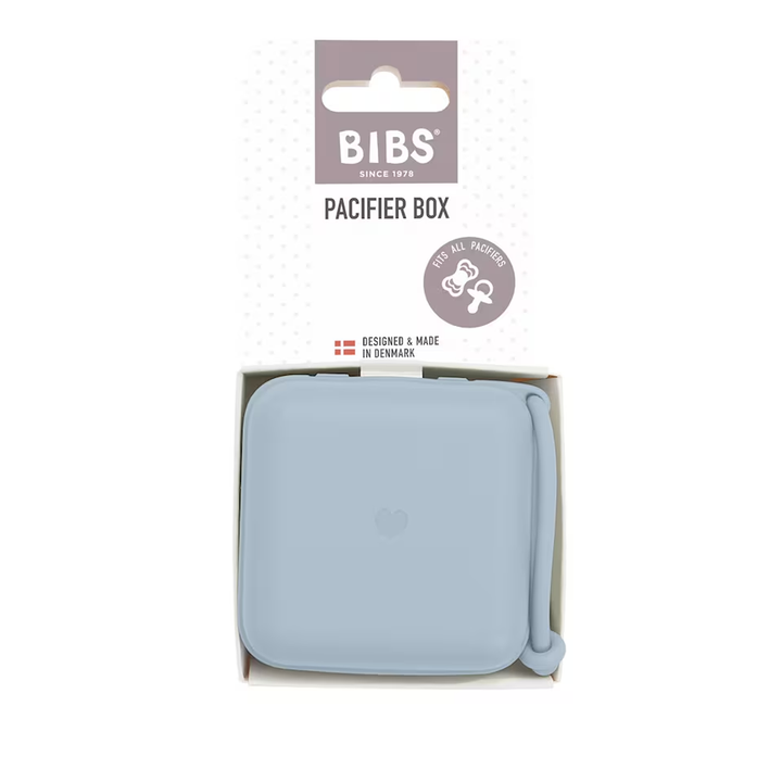 BIBS Pacifier Box Holder Baby Blue - Personalisable Baby Products Sold and Personalised by JustBørn
