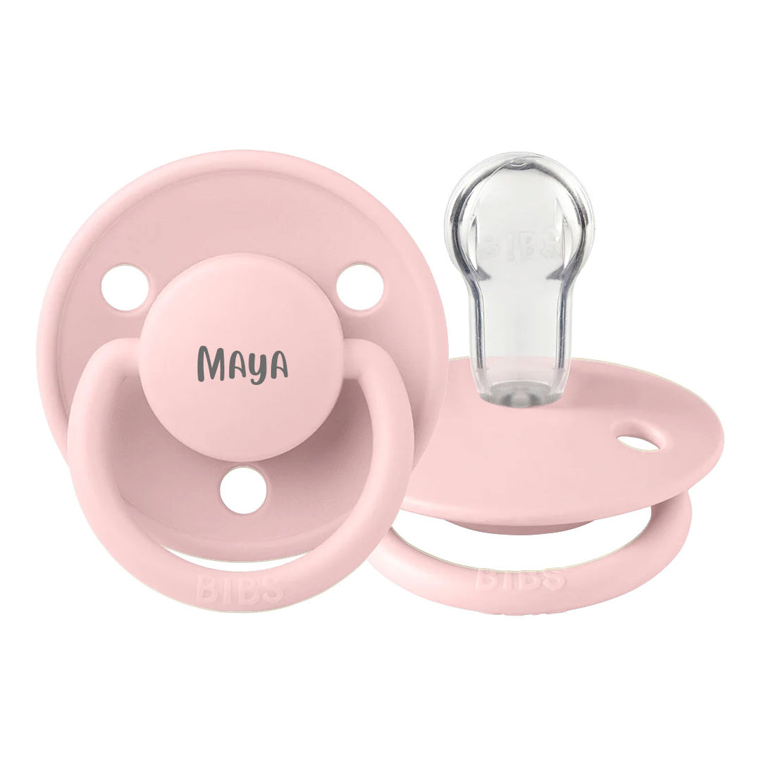 Blossom BIBS De Lux Silicone Pacifiers | One Size | Personalisable by BIBS sold by Just Børn