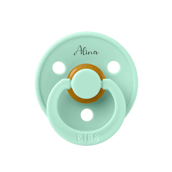 Nordic Mint BIBS Colour Natural Rubber Latex Pacifiers (Size 1 & 2) | Personalised by BIBS sold by Just Børn