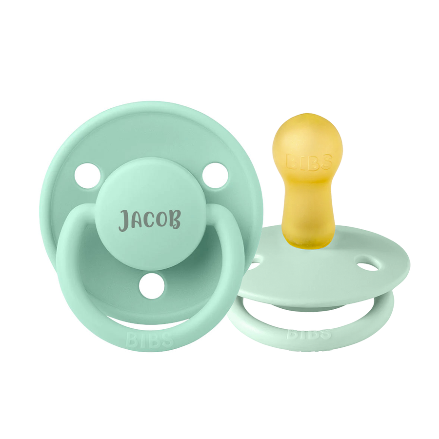 Nordic Mint BIBS De Lux Natural Rubber Latex Pacifiers | Personalised by BIBS sold by Just Børn