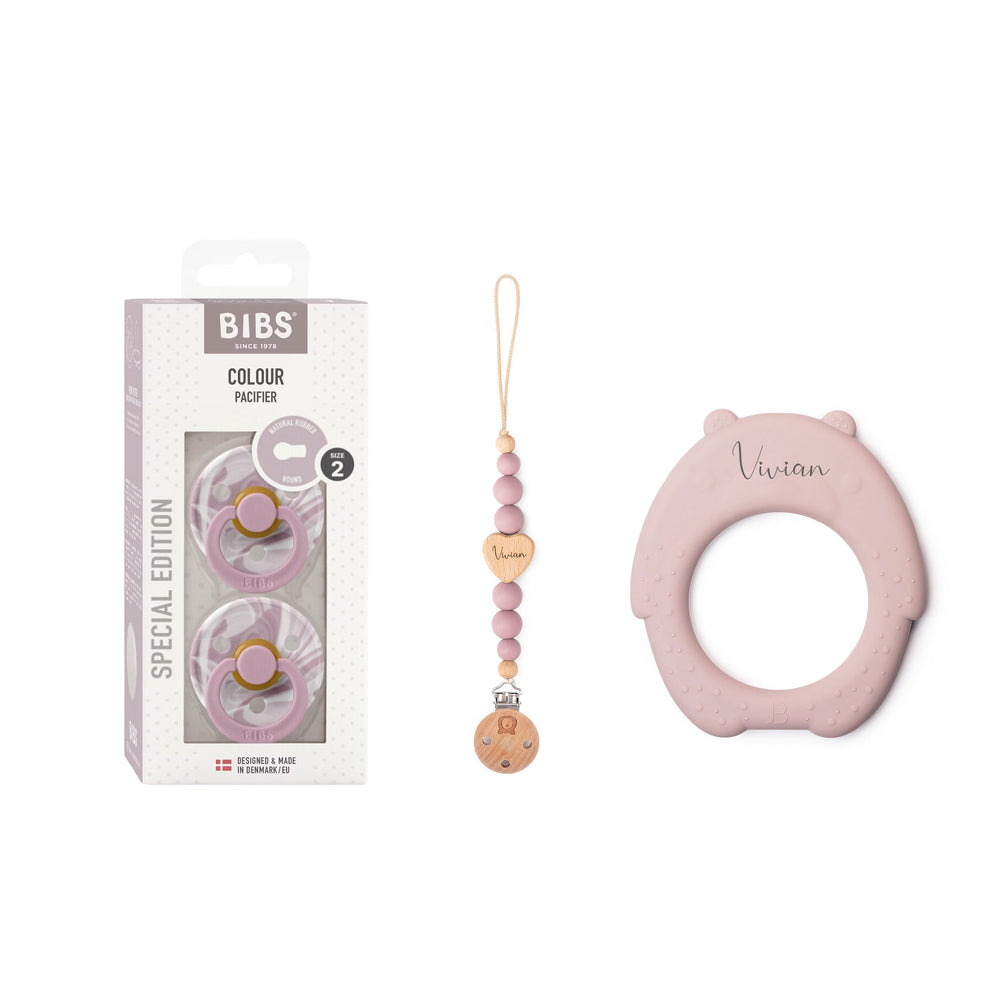 JBØRN Teether & BIBS Pacifiers Gift Box Size 2 (6-18 months) No Gift Box - Personalisable Baby Products Sold and Personalised by JustBørn