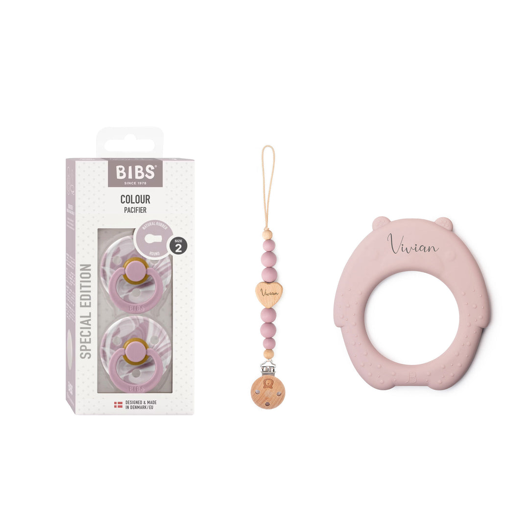 JBØRN Teether & BIBS Pacifiers Gift Box Size 2 (6-18 months) No Gift Box - Personalisable Baby Products Sold and Personalised by JustBørn