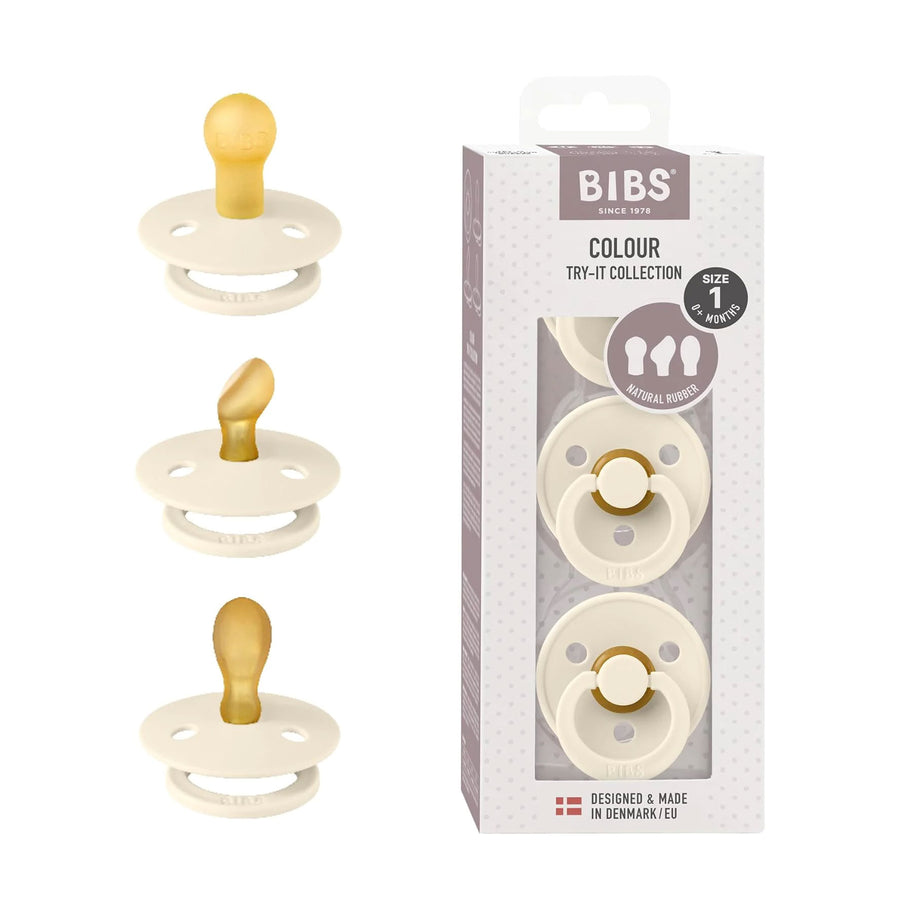 Ivory BIBS Colour Pacifiers - Try-It Collection - Pack of 3 by BIBS sold by Just Børn