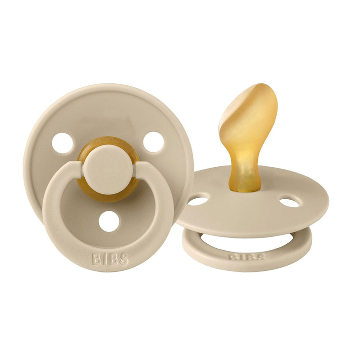 BIBS Colour Anatomical Natural Rubber Latex Pacifiers BIBS Vanilla Latex Anatomical - Personalisable Baby Products Sold and Personalised by JustBørn