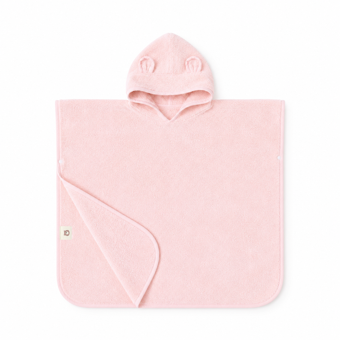 JBØRN Organic Cotton Hooded Poncho Blossom Poncho - Personalisable Baby Products Sold and Personalised by JustBørn