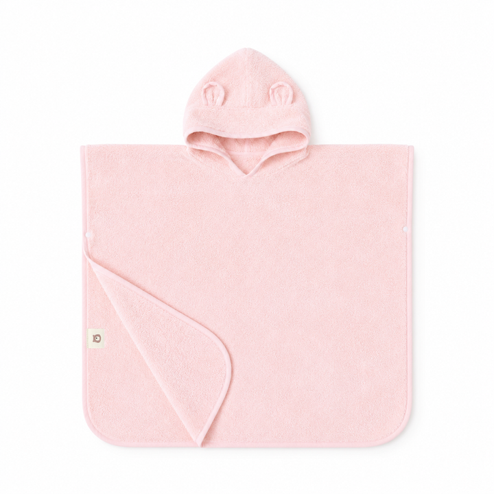 JBØRN Organic Cotton Hooded Poncho Blossom Poncho - Personalisable Baby Products Sold and Personalised by JustBørn