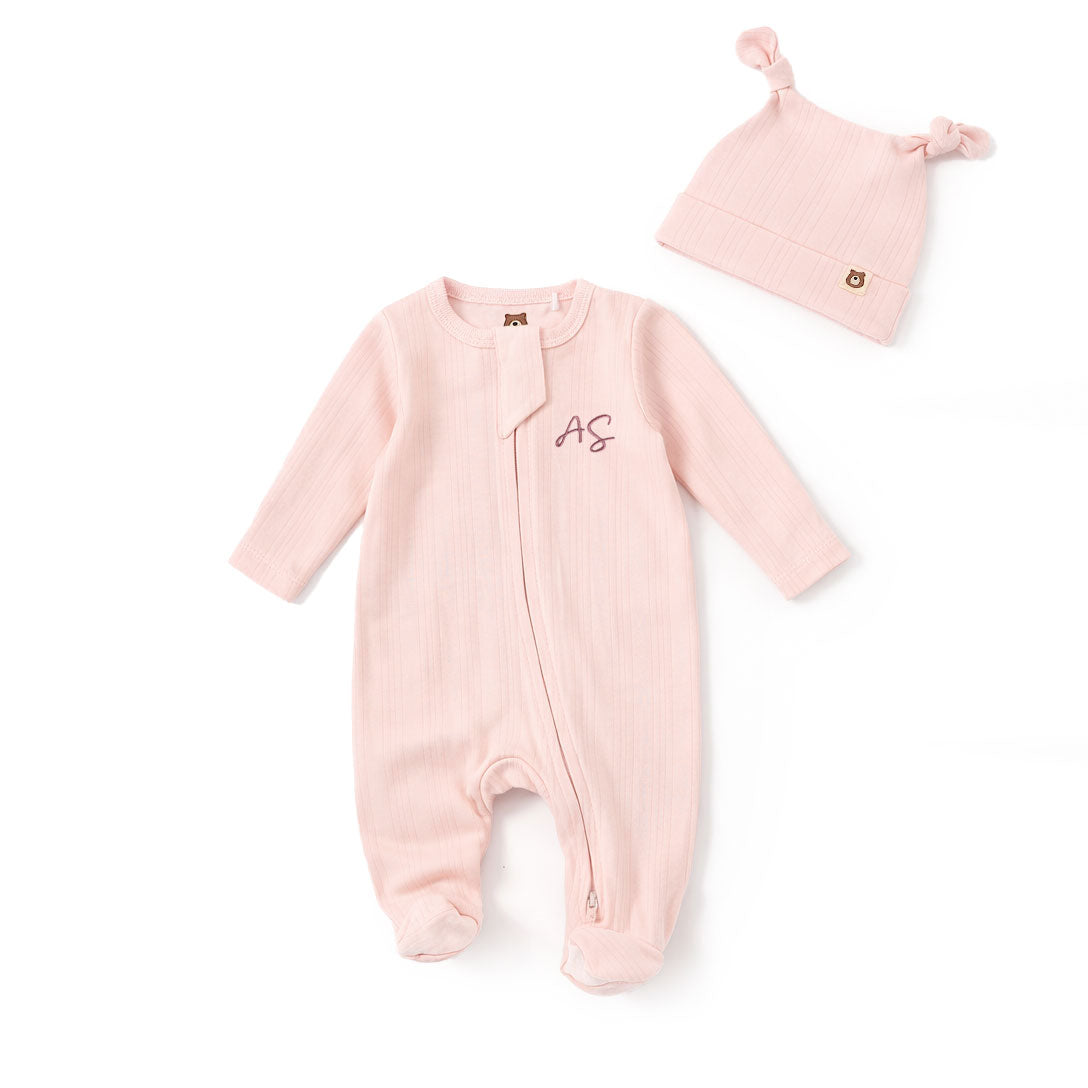 JBØRN Ribbed Bamboo Sleepsuit with Hat | 0–6M to buy in the United ...