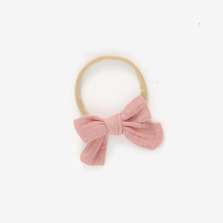 Vanilla JBØRN Muslin Baby Bow Headband by Just Børn sold by Just Børn