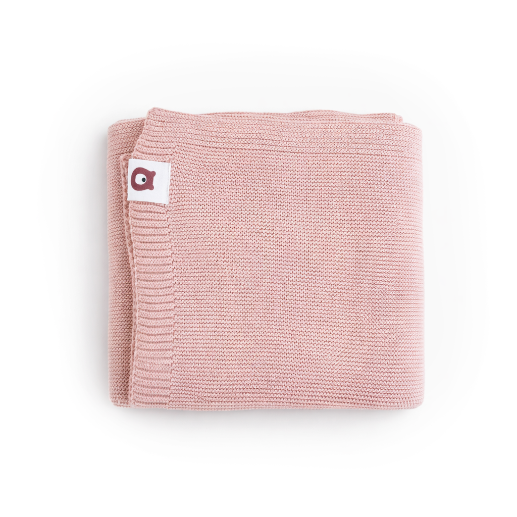 JBØRN Knitted Blanket Blush Knitted Blanket - Personalisable Baby Products Sold and Personalised by JustBørn