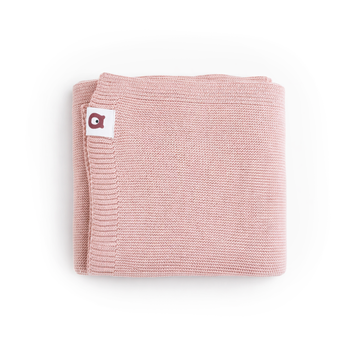 JBØRN Knitted Blanket Blush Knitted Blanket - Personalisable Baby Products Sold and Personalised by JustBørn