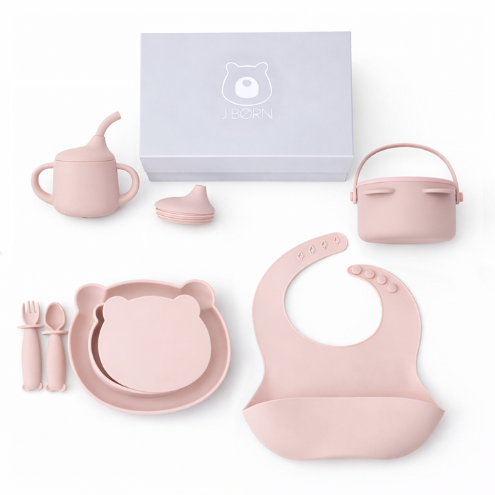 JBØRN Baby Weaning Full Essentials Gift Box Blush - Personalisable Baby Products Sold and Personalised by JustBørn