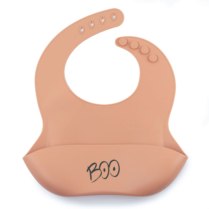 JBØRN Silicone Bib | Halloween Special Boo! - Personalisable Baby Products Sold and Personalised by JustBørn