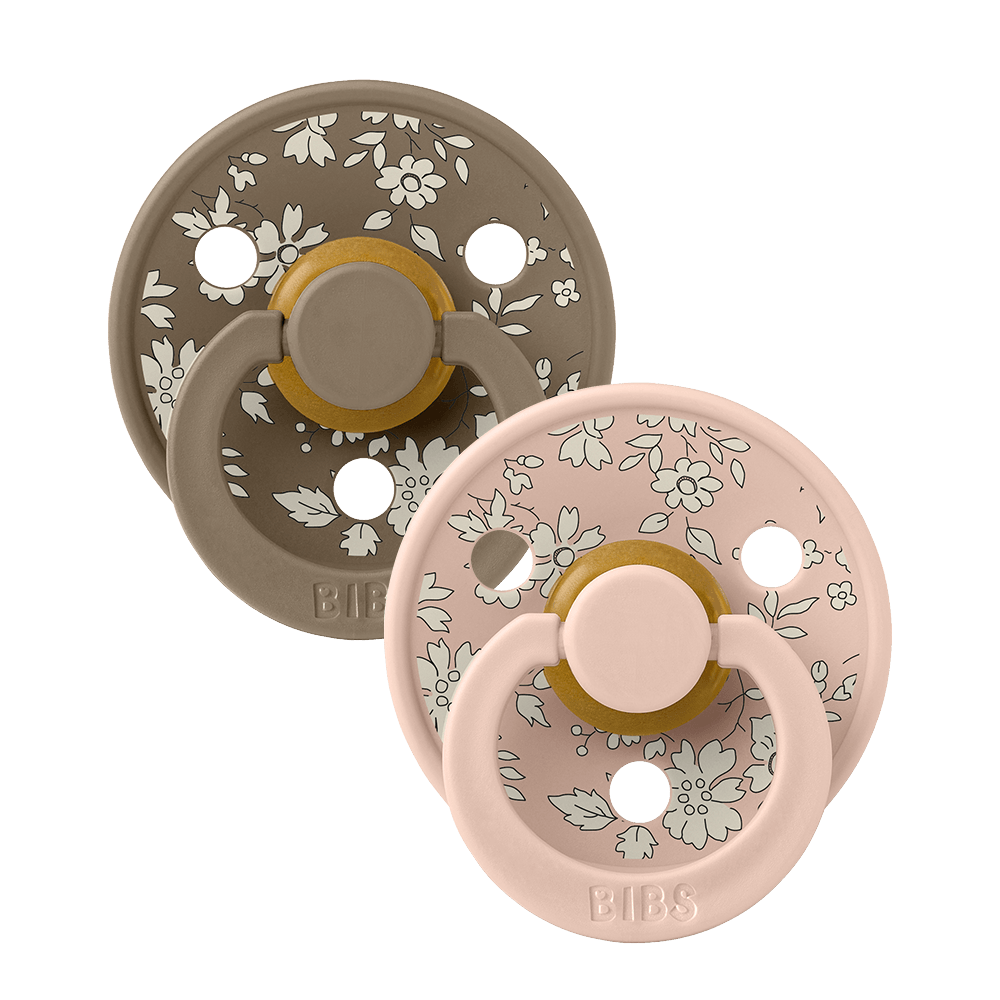 BIBS x LIBERTY Colour Latex Pacifiers - 2 Pack Capel Blush Mix - Personalisable Baby Products Sold and Personalised by JustBørn