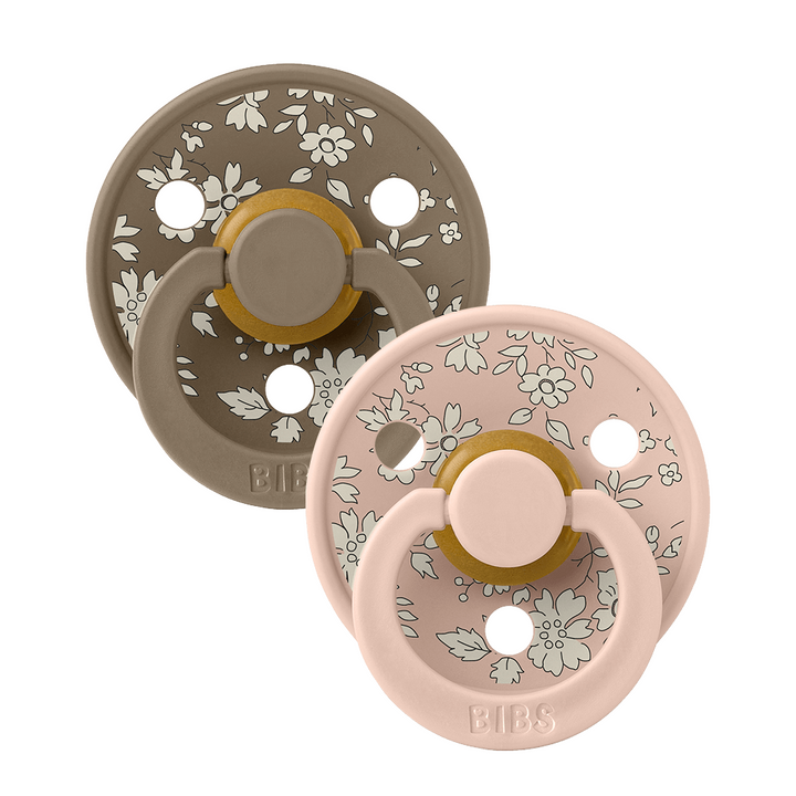 BIBS x LIBERTY Colour Latex Pacifiers - 2 Pack Capel Blush Mix - Personalisable Baby Products Sold and Personalised by JustBørn