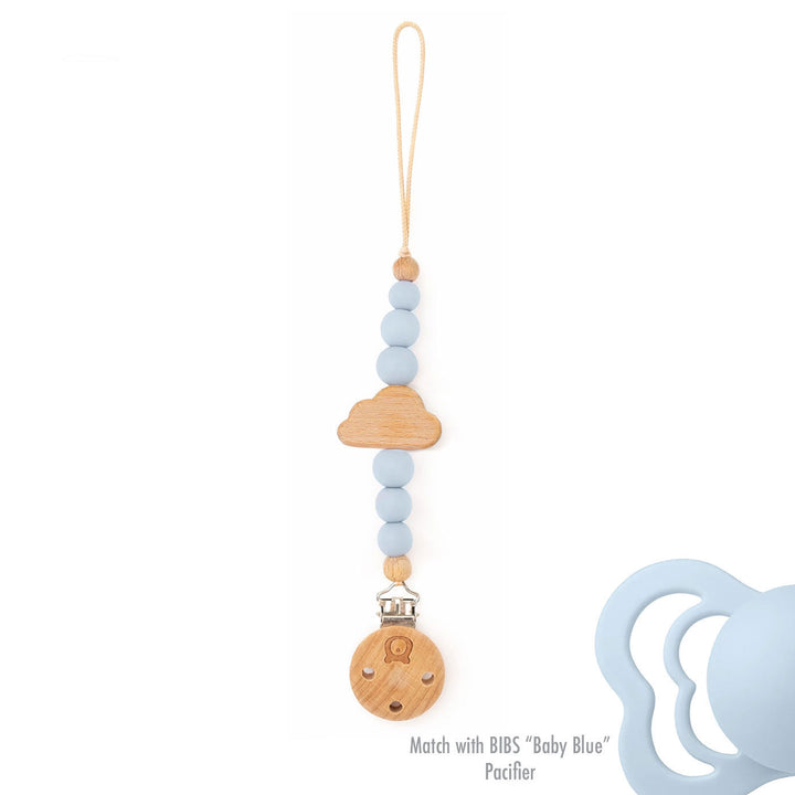JBØRN Cloud Pacifier Clip Baby Blue - Personalisable Baby Products Sold and Personalised by JustBørn