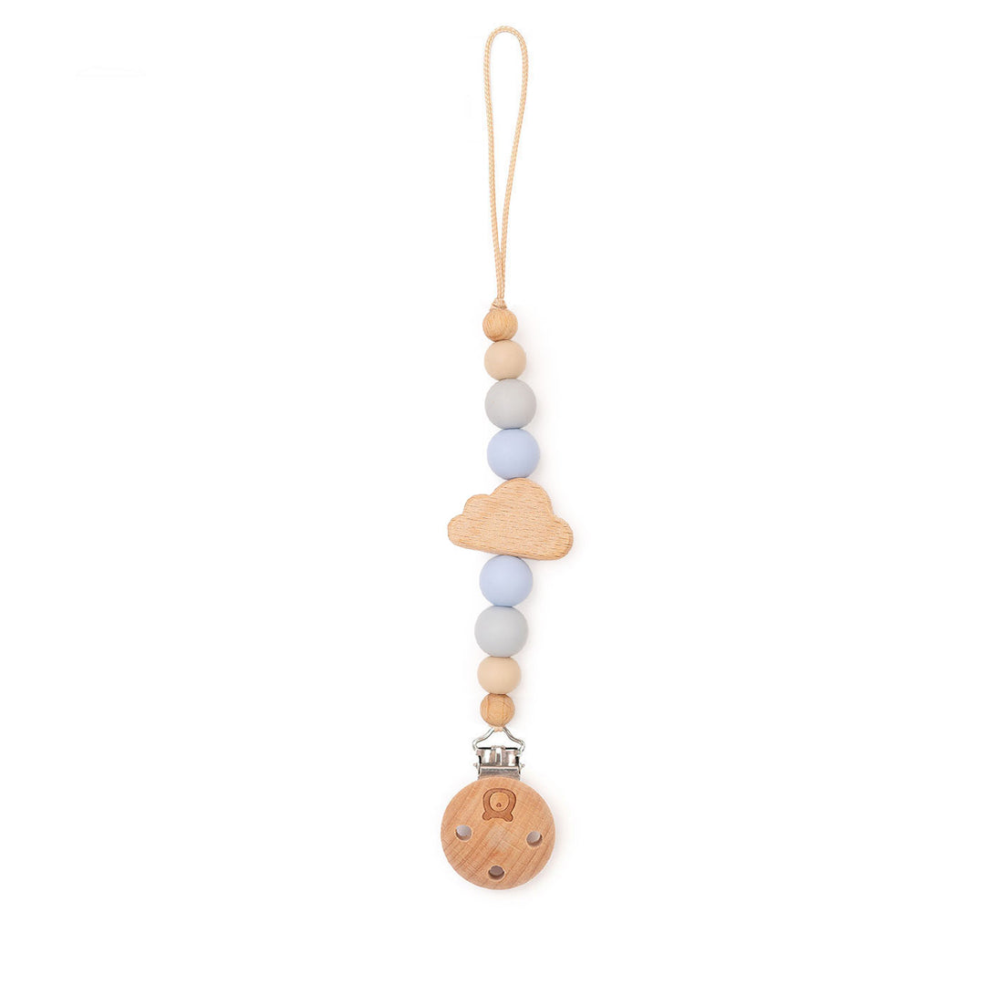 JBØRN Cloud Pacifier Clip Baby Blues No - Personalisable Baby Products Sold and Personalised by JustBørn