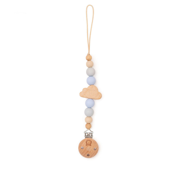 JBØRN Cloud Pacifier Clip Baby Blues No - Personalisable Baby Products Sold and Personalised by JustBørn