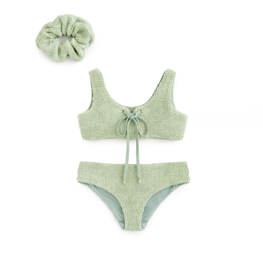 JBØRN Baby Girl Crinkle Bikini - Personalisable Baby Products Sold and Personalised by JustBørn