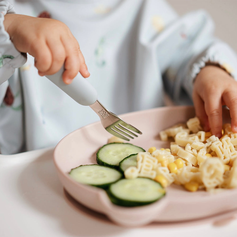 JBØRN Stainless Steel Cutlery Set - Personalisable Baby Products Sold and Personalised by JustBørn