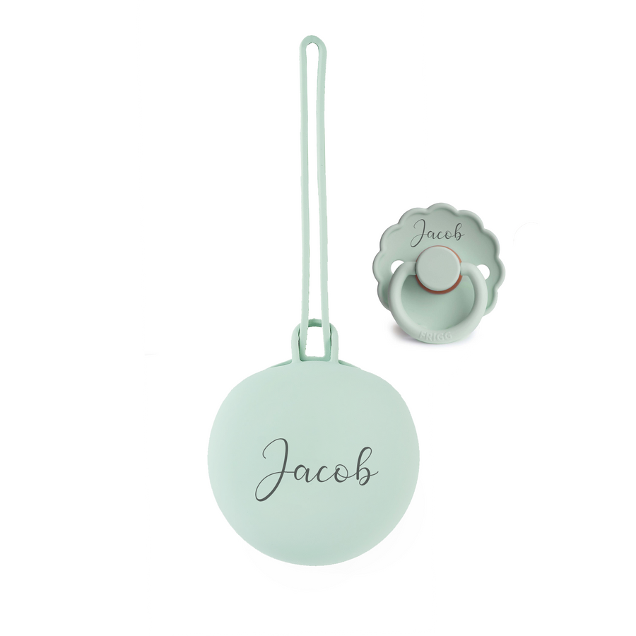 Frigg Rubber Latex Pacifier & JBØRN Pod - Personalisable Baby Products Sold and Personalised by JustBørn