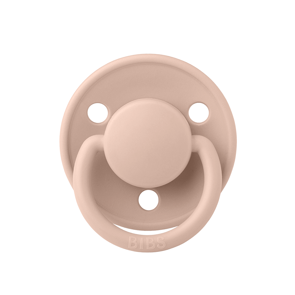 BIBS De Lux Natural Rubber Latex Pacifiers De Lux Blush - Personalisable Baby Products Sold and Personalised by JustBørn