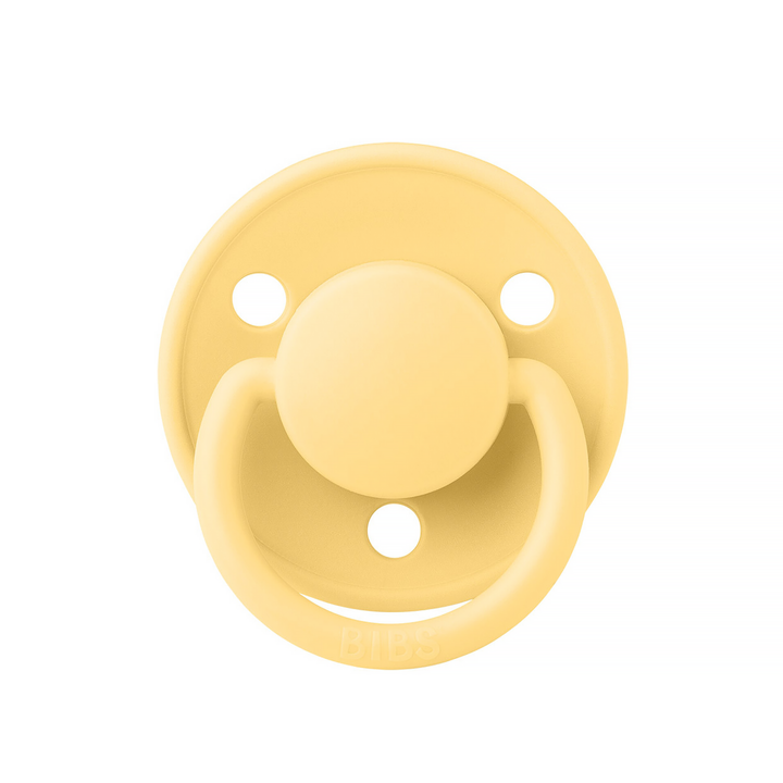 BIBS De Lux Silicone Pacifiers | One Size De Lux | Pale Butter - Personalisable Baby Products Sold and Personalised by JustBørn