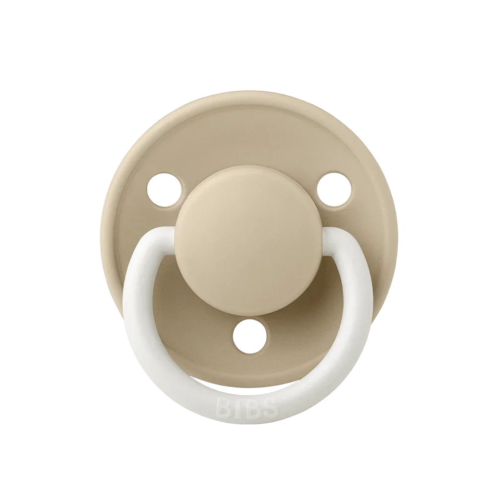 BIBS De Lux Natural Rubber Latex Pacifiers De Lux Vanilla Night Glow - Personalisable Baby Products Sold and Personalised by JustBørn