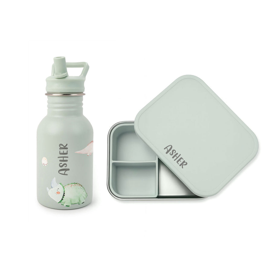 JBØRN Personalised Water Bottle & Lunch Box Set - Personalisable Baby Products Sold and Personalised by JustBørn