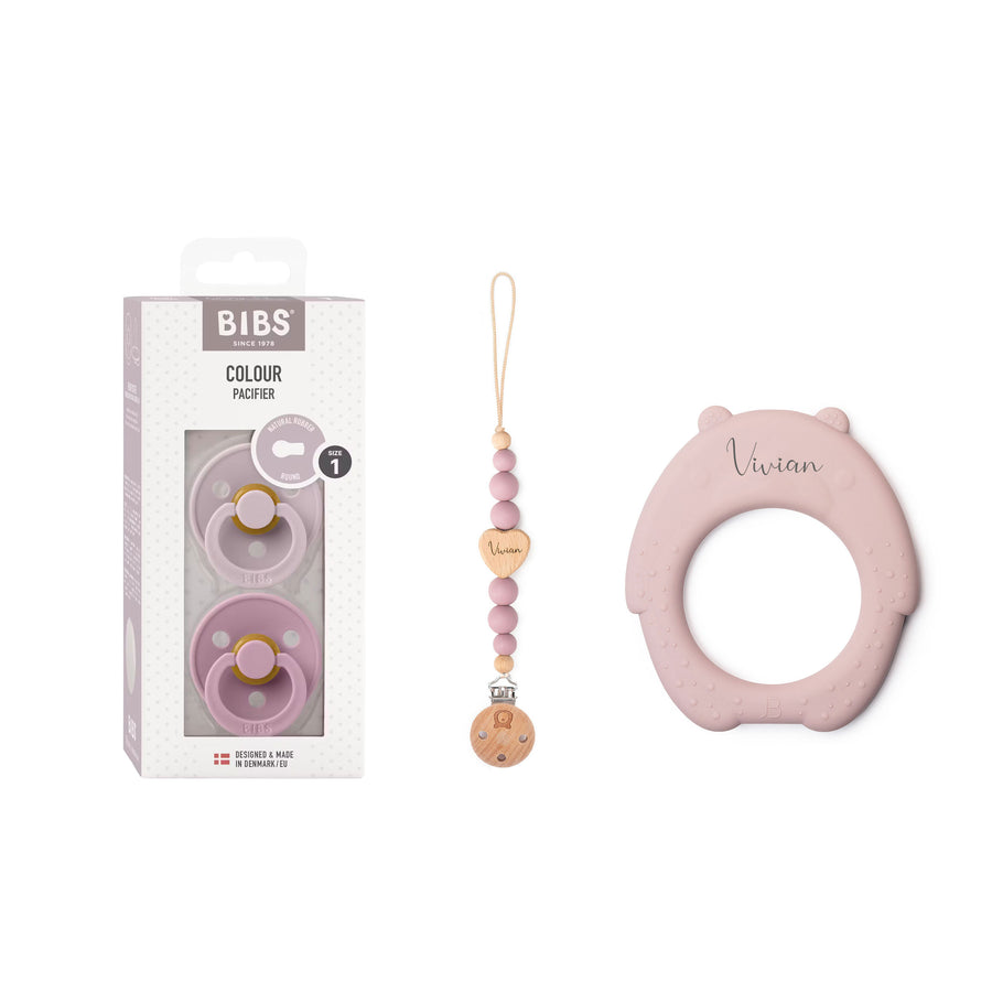 JBØRN Teether & BIBS Pacifiers Gift Box Size 1 (0-6 months) No Gift Box - Personalisable Baby Products Sold and Personalised by JustBørn