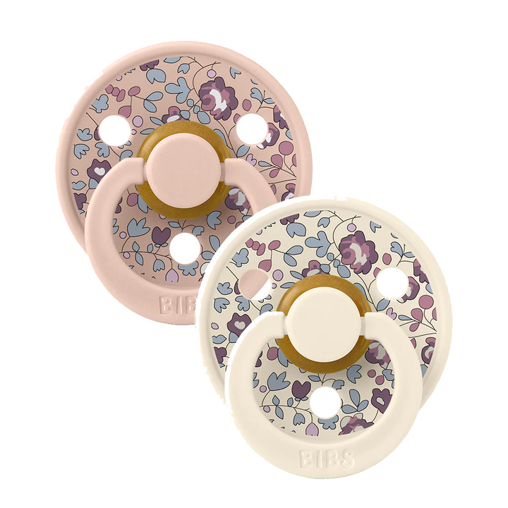 BIBS x LIBERTY Colour Latex Pacifiers - 2 Pack Eloise Latex Blush Mix - Personalisable Baby Products Sold and Personalised by JustBørn