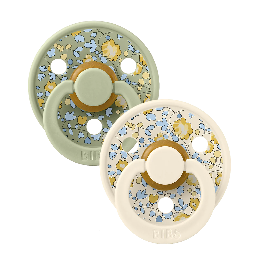 BIBS x LIBERTY Colour Latex Pacifiers - 2 Pack Eloise Latex Sage Mix - Personalisable Baby Products Sold and Personalised by JustBørn