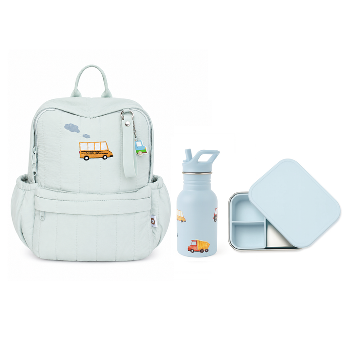 JBØRN Little Explorer Set | Backpack, Water Bottle & Lunch Box