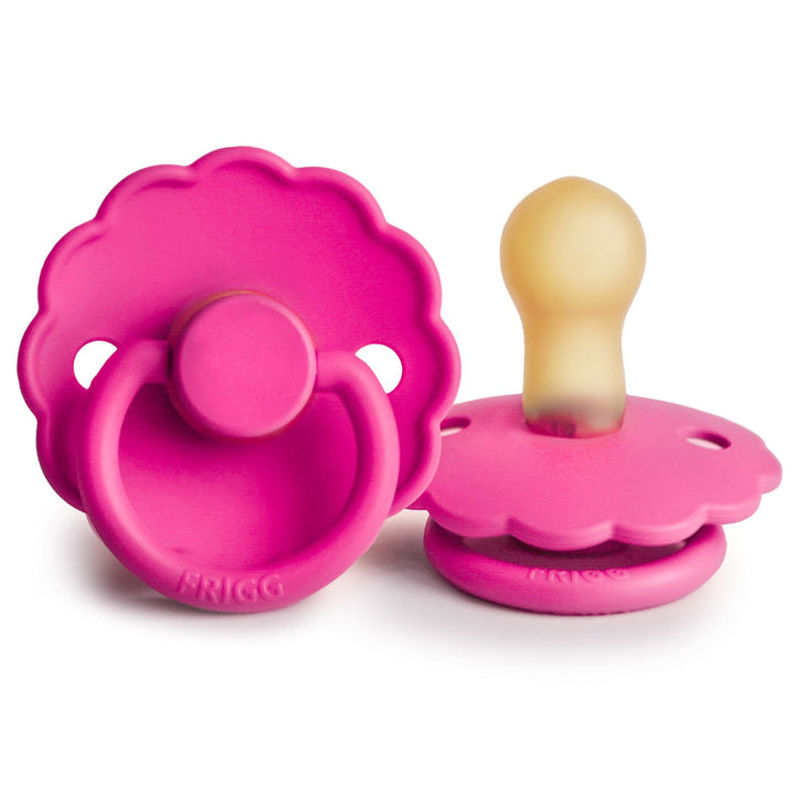 Fuchsia FRIGG Daisy Natural Rubber Latex Pacifier by FRIGG sold by Just Børn