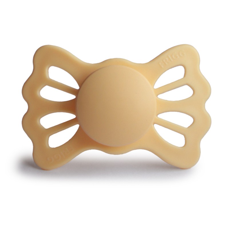 FRIGG Lucky Symmetrical Silicone Pacifiers | Personalised Pale Daffodil Size 2 (6-18 Months) - Personalisable Baby Products Sold and Personalised by JustBørn