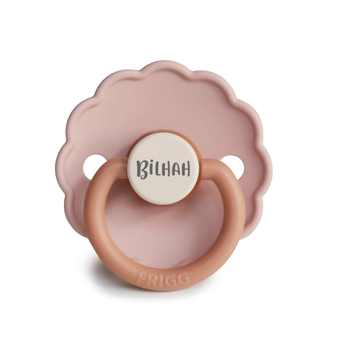 Biscuit FRIGG Daisy Silicone Pacifiers | Personalised by FRIGG sold by Just Børn
