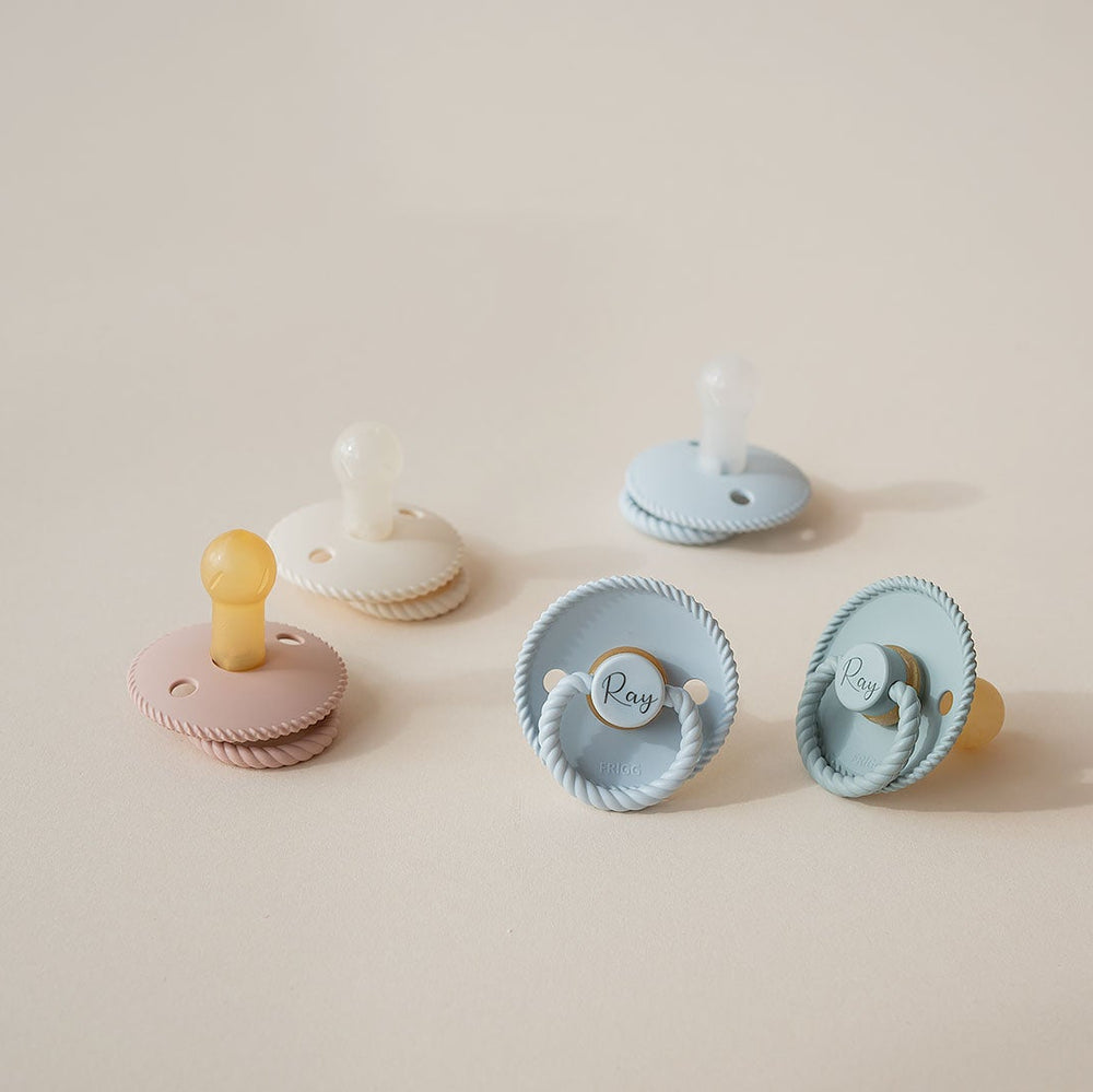 FRIGG Rope Natural Rubber Latex Pacifiers | Personalised - Personalisable Baby Products Sold and Personalised by JustBørn