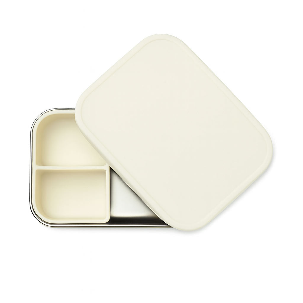 JBØRN Personalised Lunch Box Ivory - Personalisable Baby Products Sold and Personalised by JustBørn