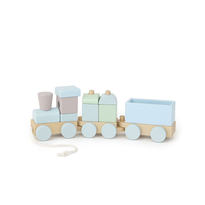 JBØRN Personalised Wooden Pull-Along Stacking Train Set - Personalisable Baby Products Sold and Personalised by JustBørn