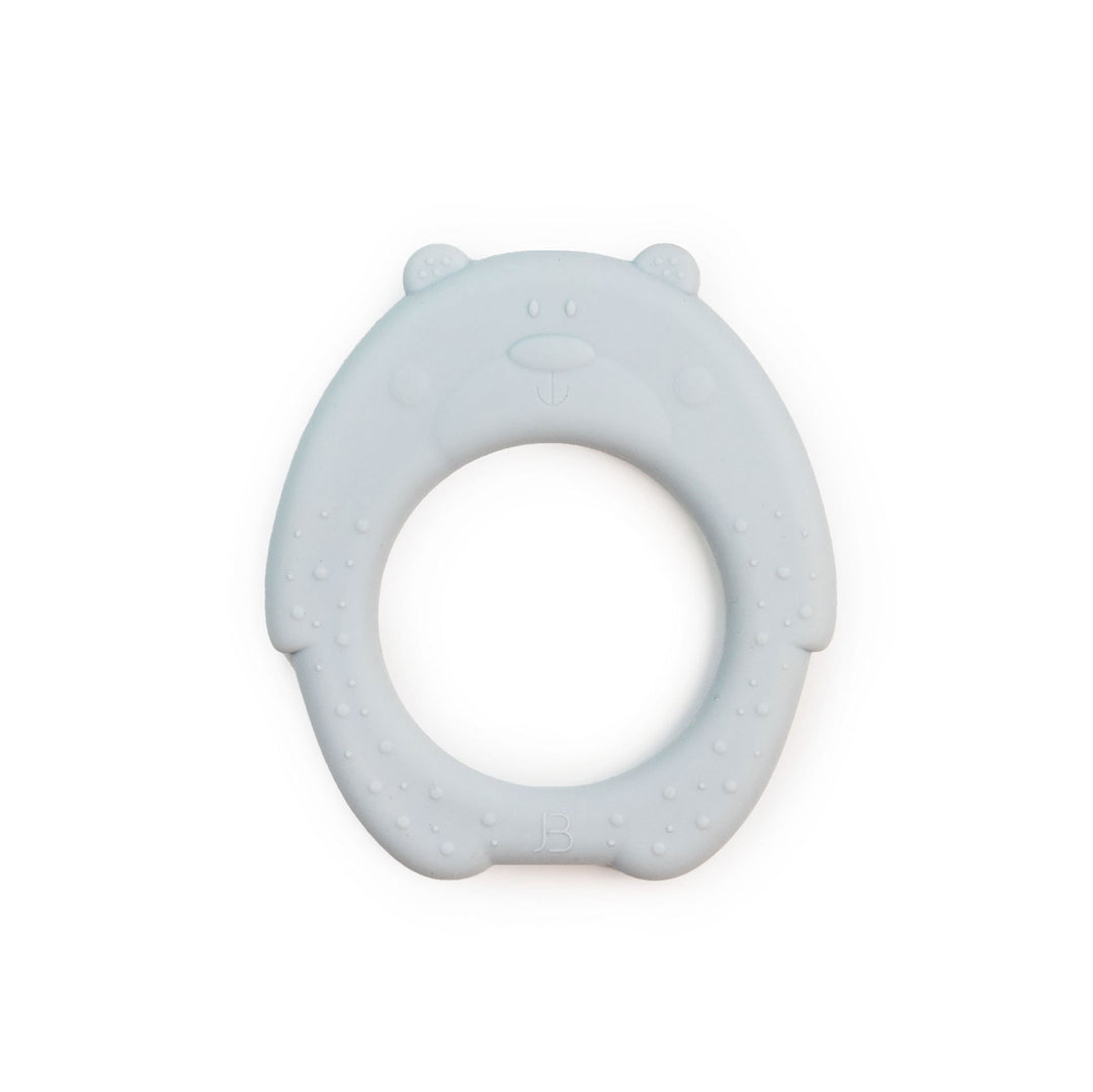 JBØRN Bear Teether Powder Blue No - Personalisable Baby Products Sold and Personalised by JustBørn