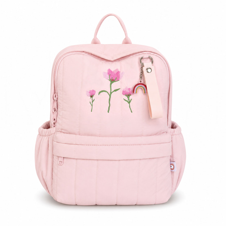 JBØRN Little Explorer Backpack | Lightweight Water-Repellent Rucksack Lilac Bloom Backpack - Personalisable Baby Products Sold and Personalised by JustBørn