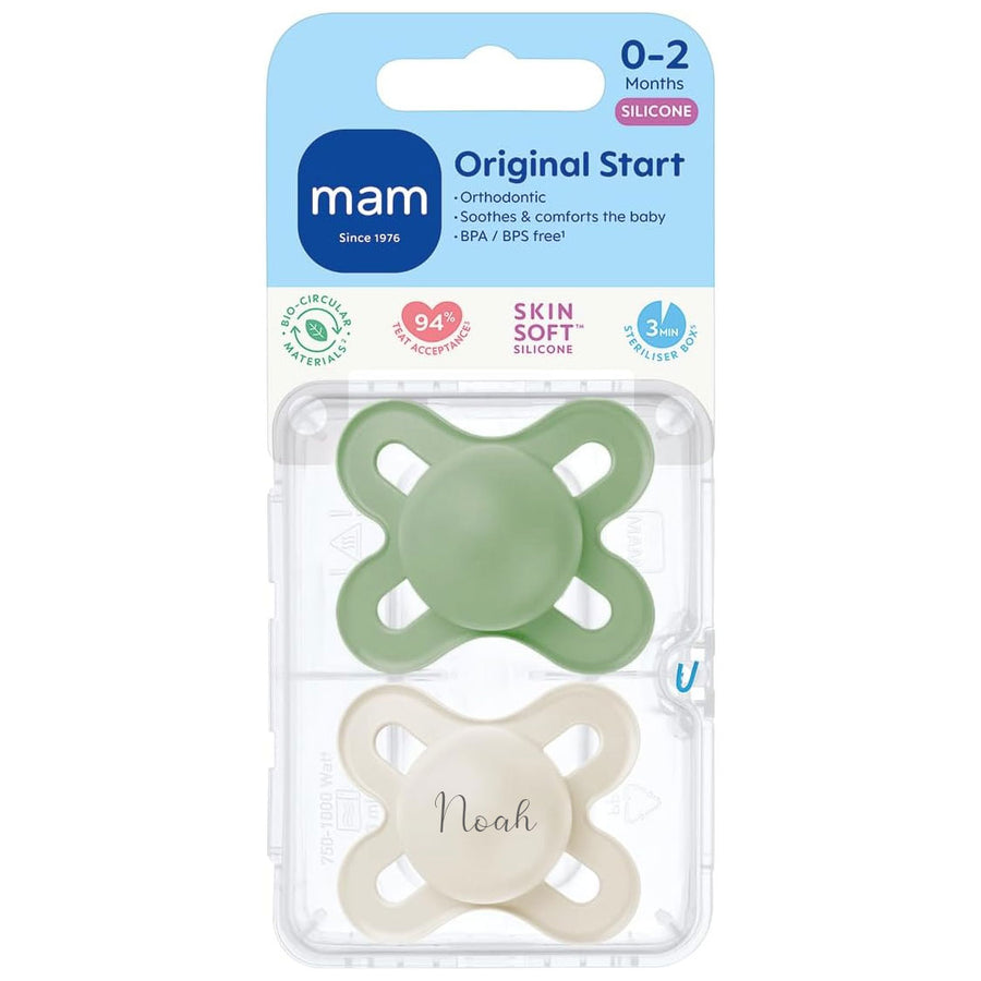 MAM Original Start Soother 0-2 Months Vanilla & Sage - Personalisable Baby Products Sold and Personalised by JustBørn