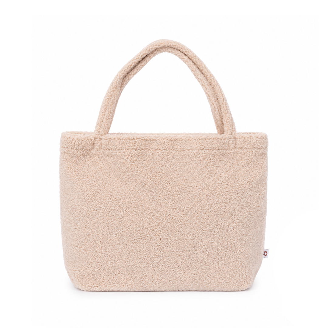 JBØRN Personalised Teddy Mum Bag | Pram Shopping Bag Mama Teddy Bag | Ecru - Personalisable Baby Products Sold and Personalised by JustBørn