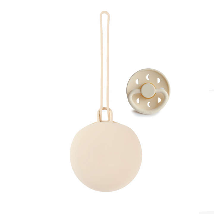 Frigg Rubber Latex Pacifier & JBØRN Pod Moon Cream & Cream Pod - Personalisable Baby Products Sold and Personalised by JustBørn