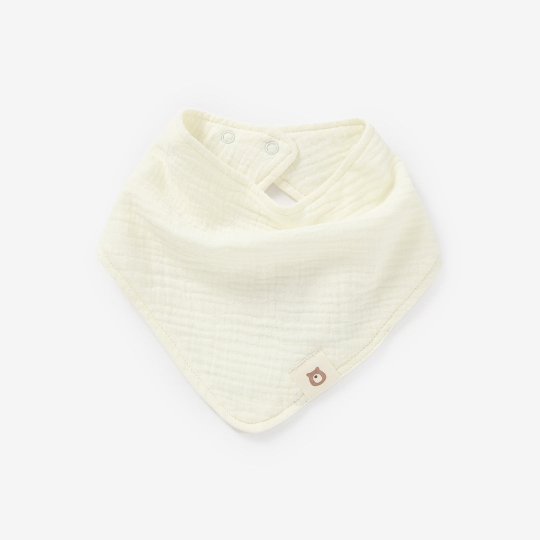 Ivory JBØRN Organic Cotton Muslin Baby Dribble Bib | Personalisable by Just Børn sold by Just Børn