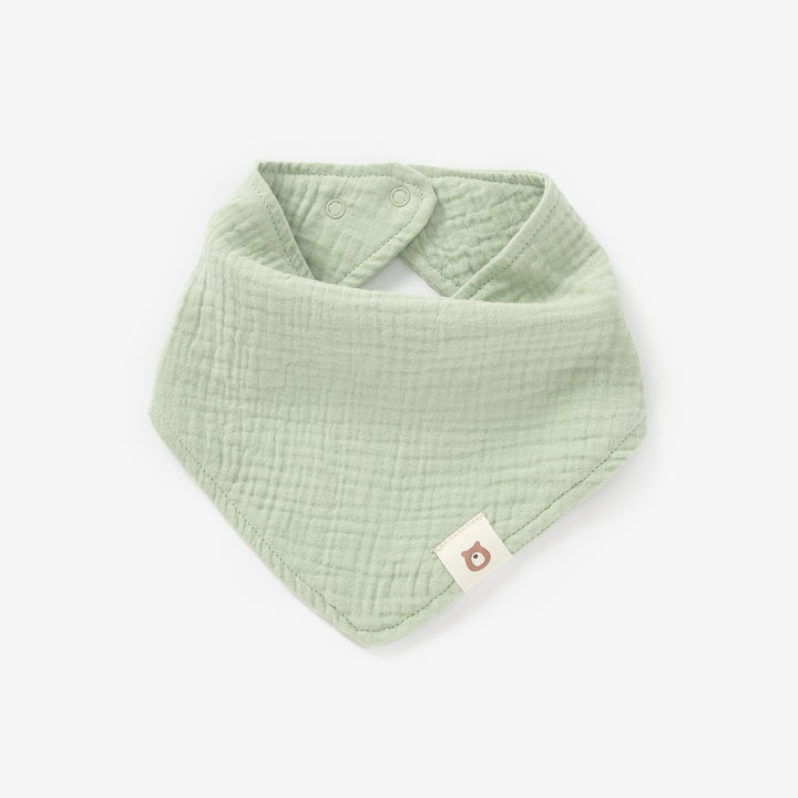 Pistachio JBØRN Organic Cotton Muslin Baby Dribble Bib | Personalisable by Just Børn sold by Just Børn