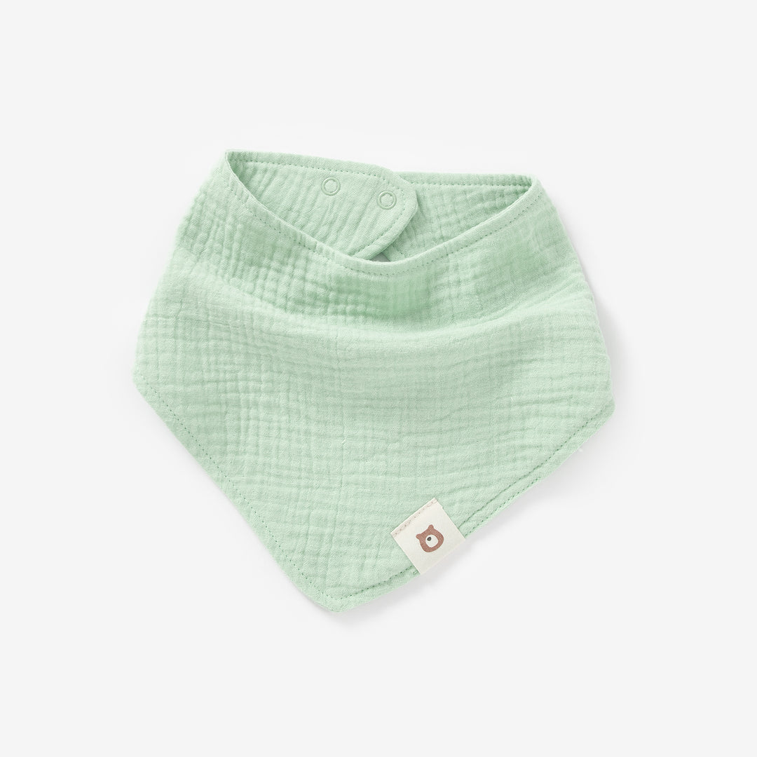 JBØRN Organic Cotton Muslin Baby Dribble Bib | Personalisable Seafoam No - Personalisable Baby Products Sold and Personalised by JustBørn