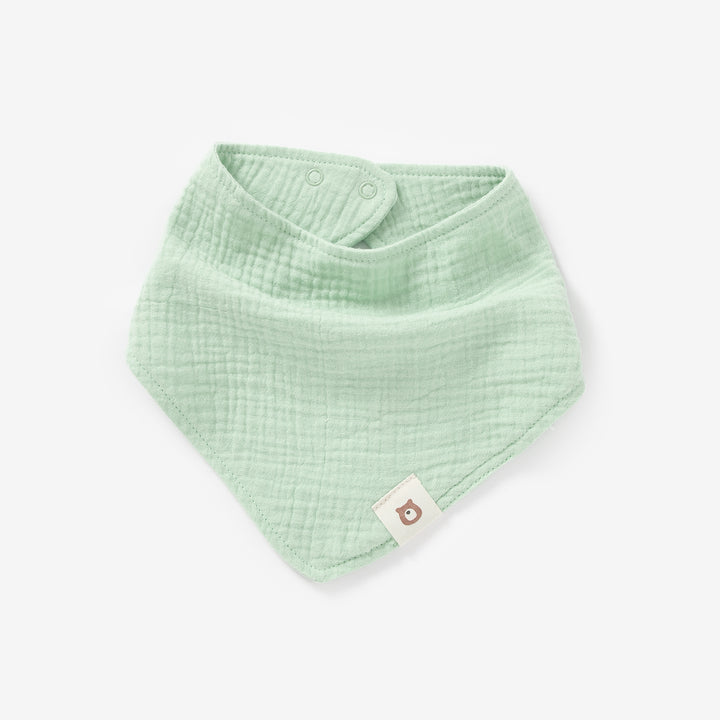 JBØRN Organic Cotton Muslin Baby Dribble Bib | Personalisable Seafoam No - Personalisable Baby Products Sold and Personalised by JustBørn