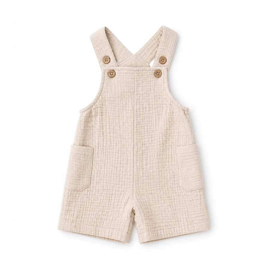 JBØRN Organic Cotton Muslin Dungarees - Personalisable Baby Products Sold and Personalised by JustBørn