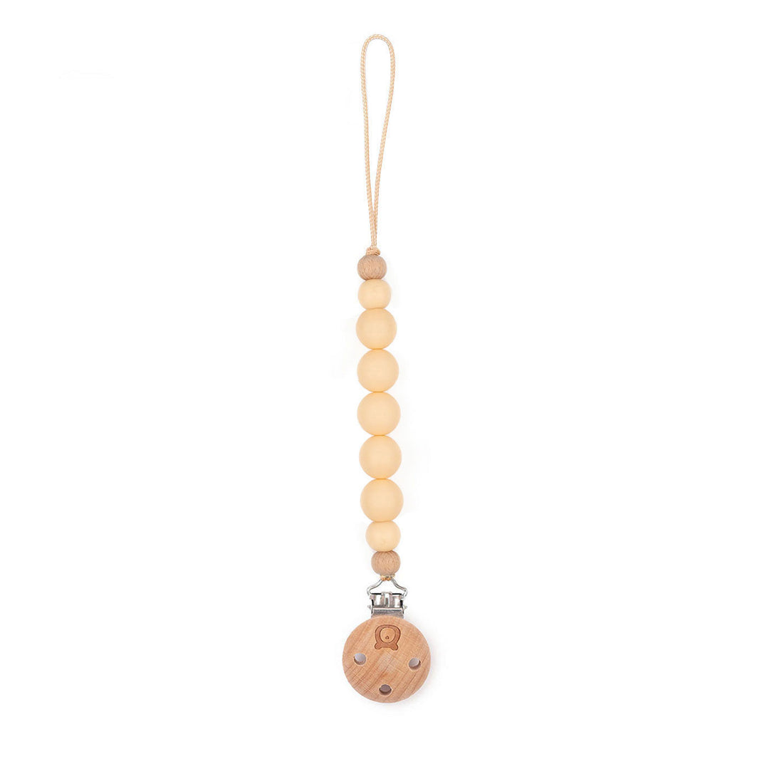 JBØRN Pacifier Clip Pale Daffodil - Personalisable Baby Products Sold and Personalised by JustBørn