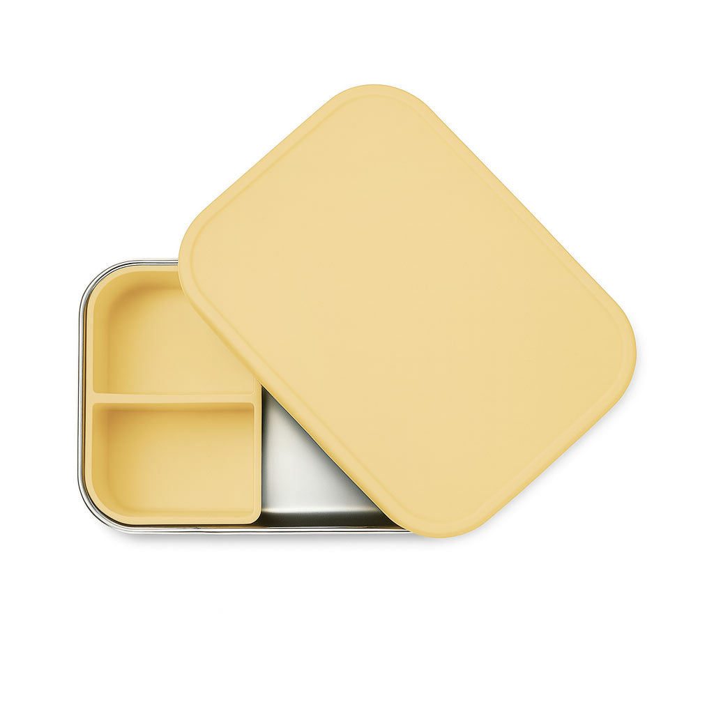 JBØRN Personalised Lunch Box Pale Daffodil - Personalisable Baby Products Sold and Personalised by JustBørn